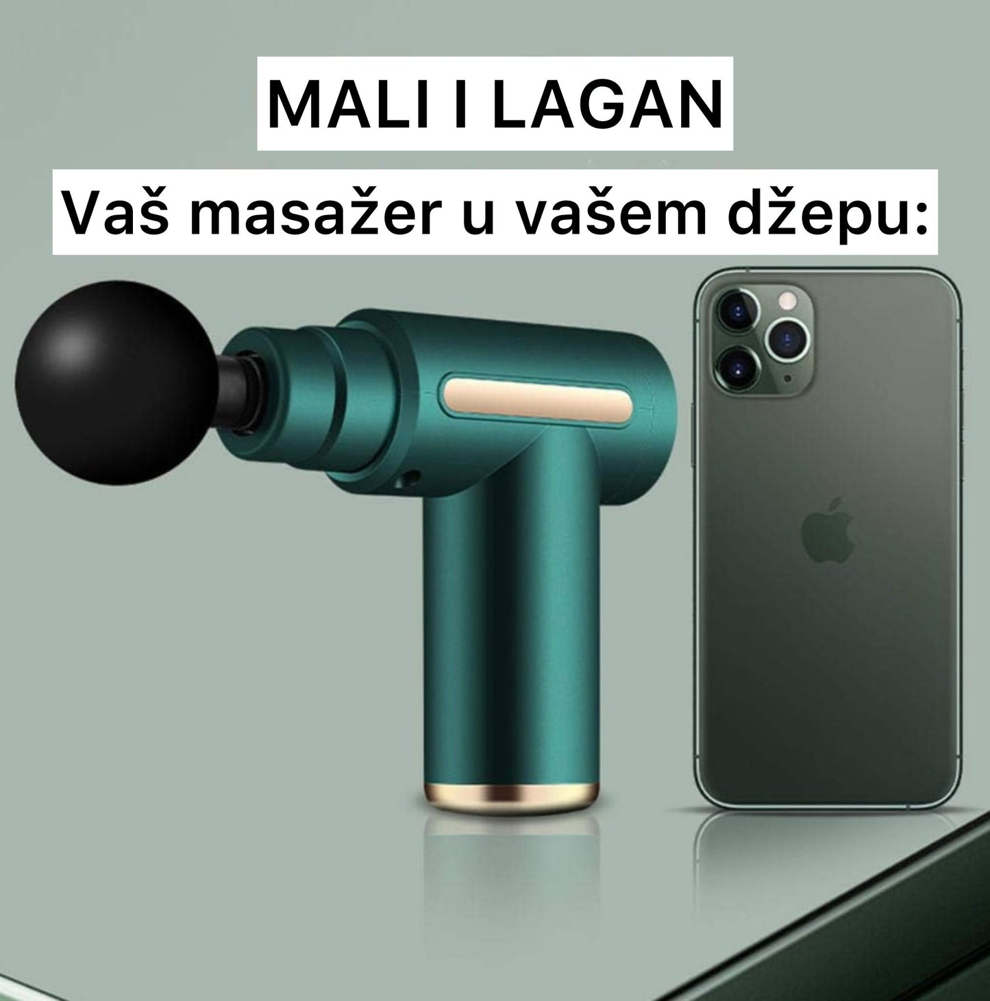 MINI PIŠTOLJ - MASAŽER - za masazu sa 4 nastavka